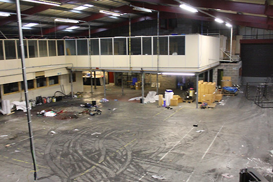 Raised office space and loading bay