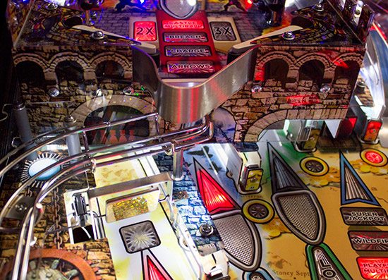 Shots under the castle upper playfield