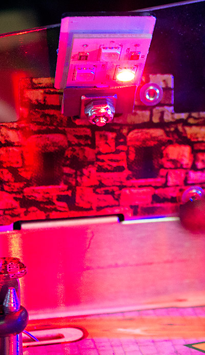 One of the two mini-playfield floodlights