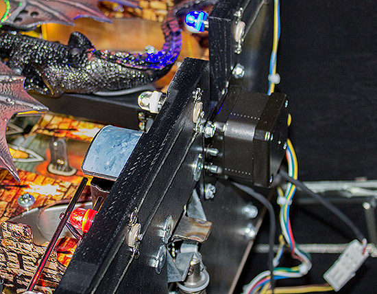 The dragon wing motor behind the back panel