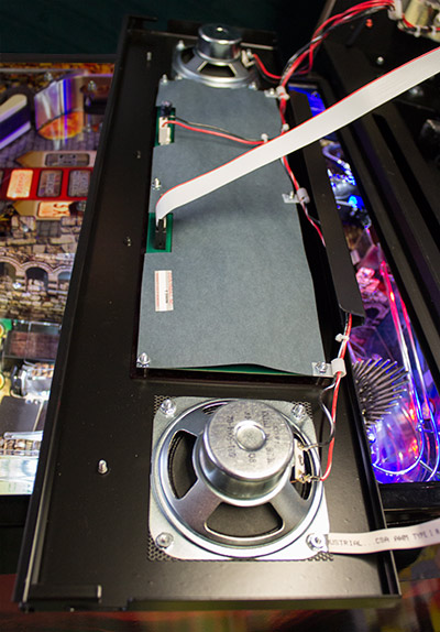 The backbox speakers and display