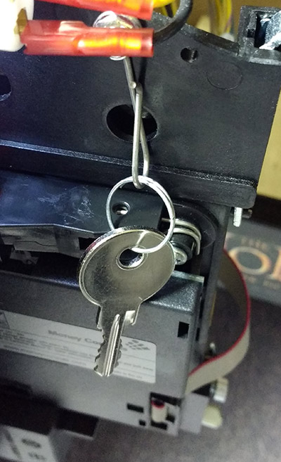 The backbox key is in the usual place