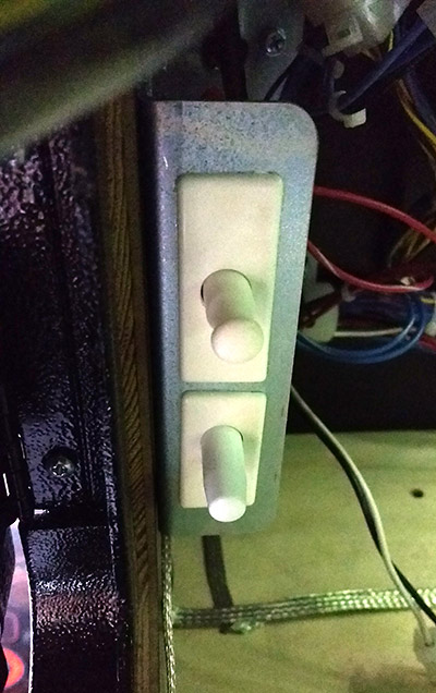 The coin door switches