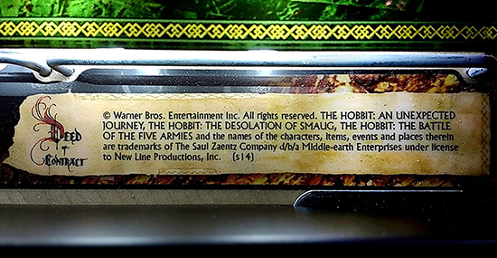 The copyright notice in the left outlane