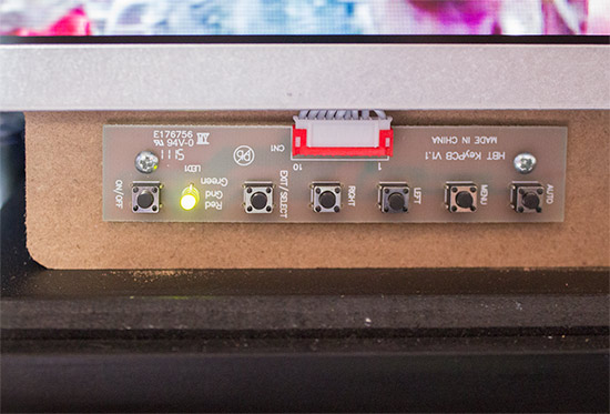 The monitor controls