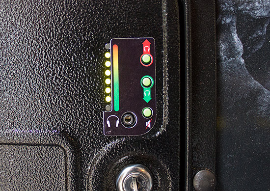 The headphone jack and volume controls