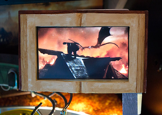 Movie clips on the book LCD monitor