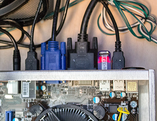 The motherboard connections