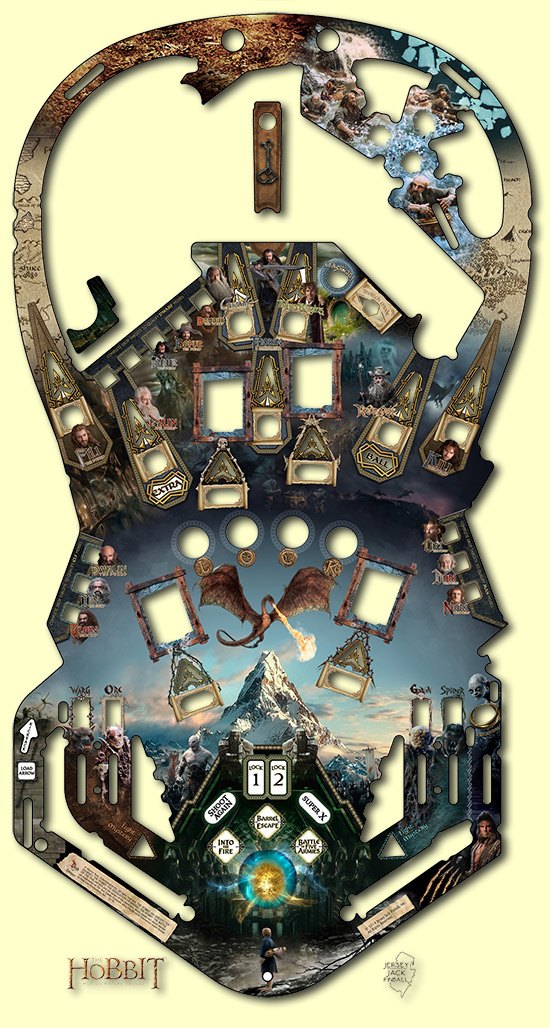The Hobbit's playfield artwork