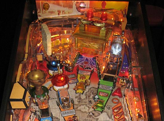 Upper playfield