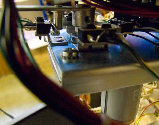 Microswitches actuvated as the cam turns