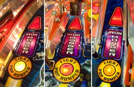 The three lanes which light the pop bumpers