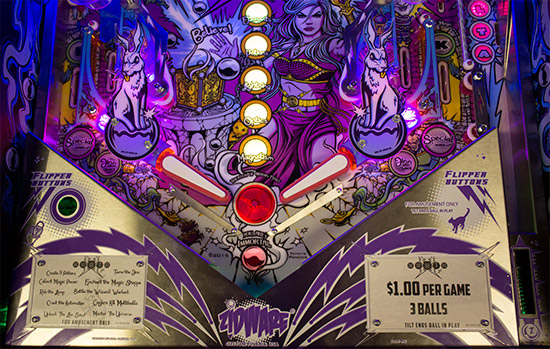The lower part of the playfield