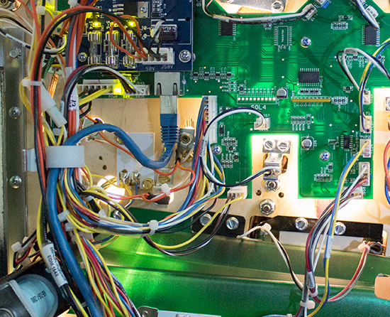 The connection from the controller board