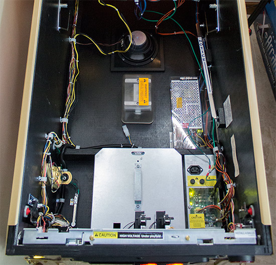 Inside the cabinet