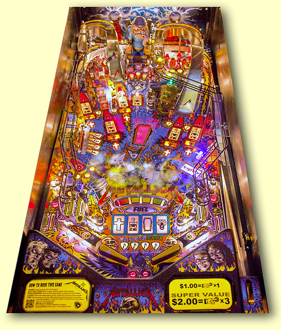 The Metallica Pro playfield