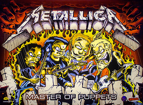 Now in a different order on the Master of Puppets LE backglass