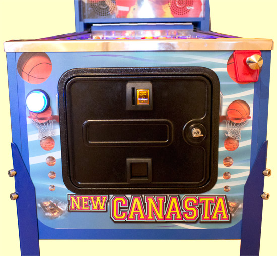 The front of the cabinet