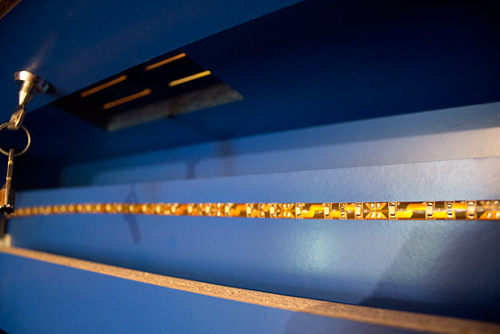 The backglass illuminating LEDs