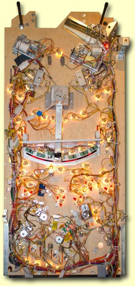 The whole underside of the playfield