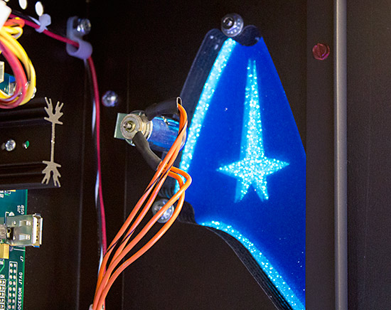 LLED flashers illuminate the emblems