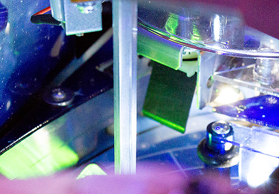 The controlled gate which can stop left orbit lane shots