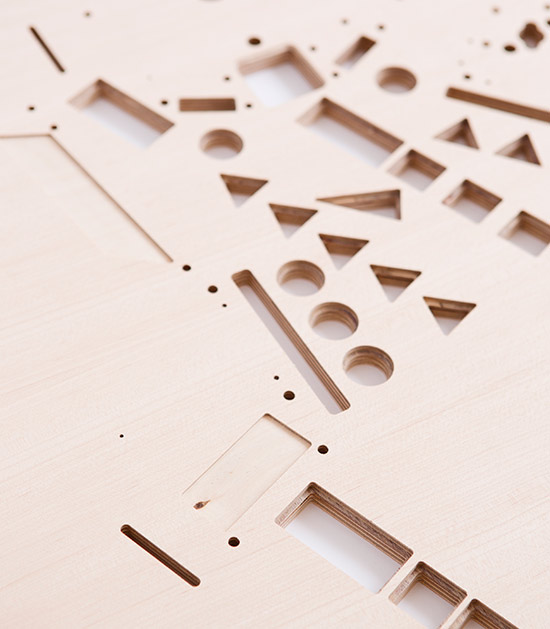 Computer-milled detail from the first whitewood