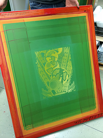One of the CYMK silk screens