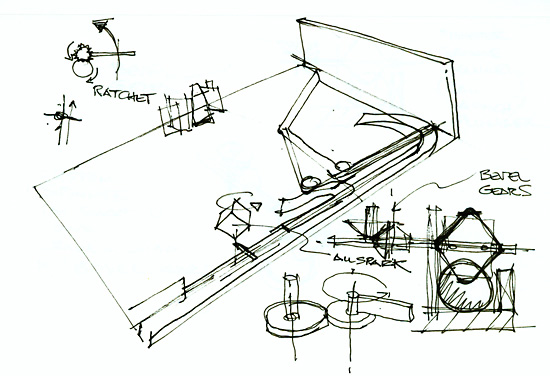 George's original sketches for Transformers