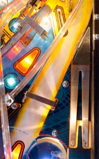 The end of the ball shooter lane