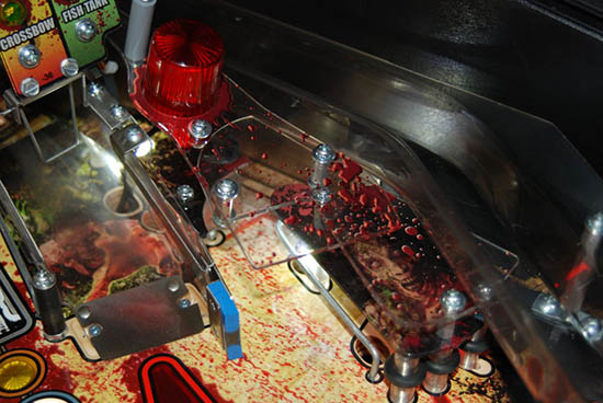 Blood splatters everywhere