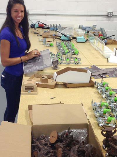 Jen in the factory