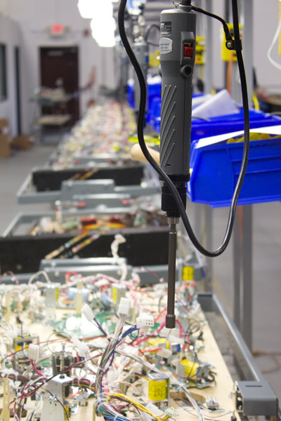 One of the powered socket drivers on the playfield line