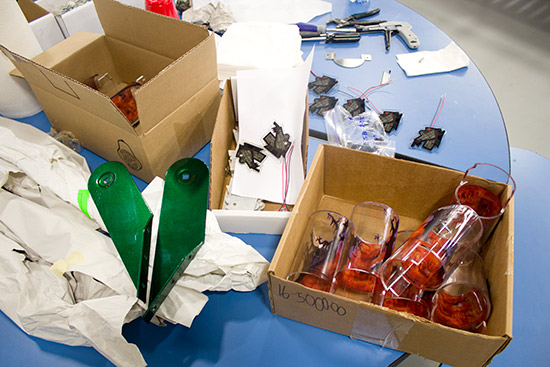 More assorted parts - backbox hinges, Haunted Forest signs and Wicked Witch shields