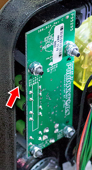 The coin door audio control board
