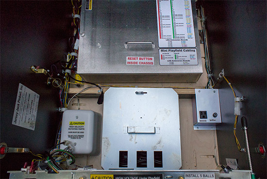 The base of the cabinet