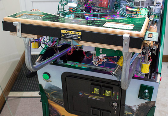The playfield is lifted out