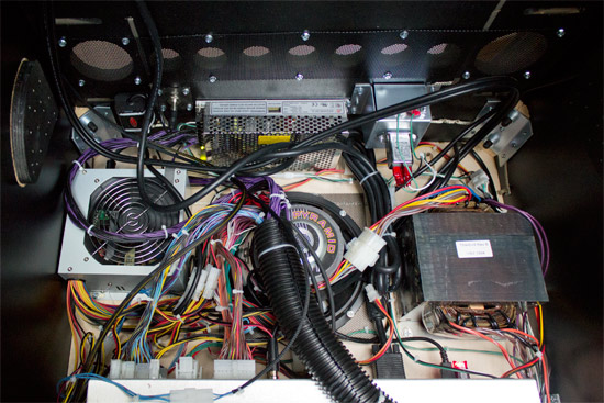 The back of the cabinet