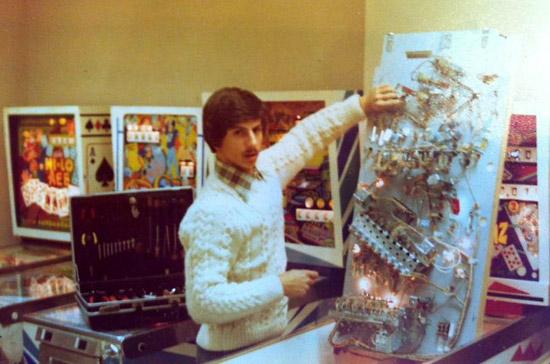 Jack, working on a Gottlieb Card Whiz