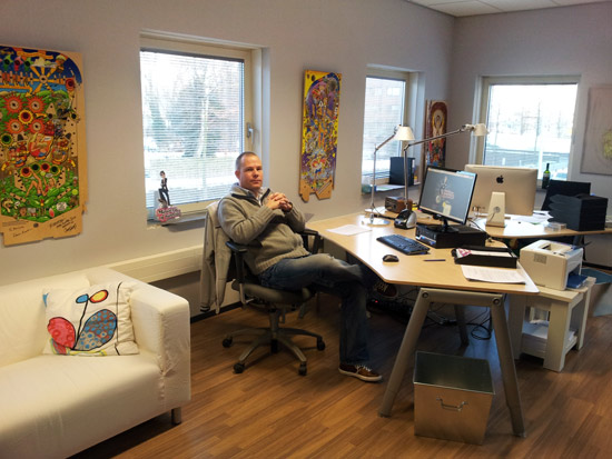 Bert-Jan in his office