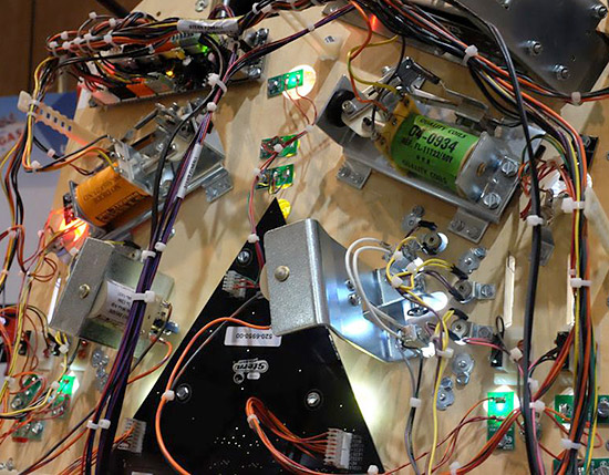 The flipper mechs, driver board and insert board