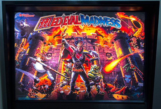 The 3D Medieval Madness translite in the game