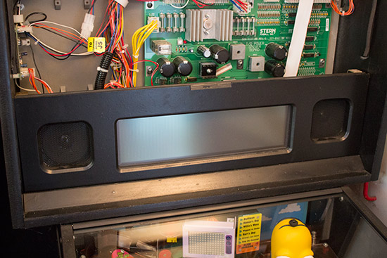 The speaker panel with the new display cover