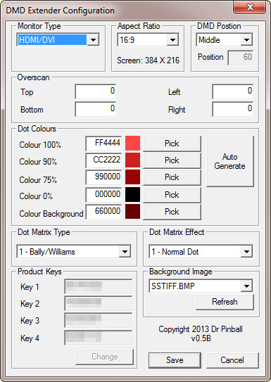 The DMD Extender Configuration tool