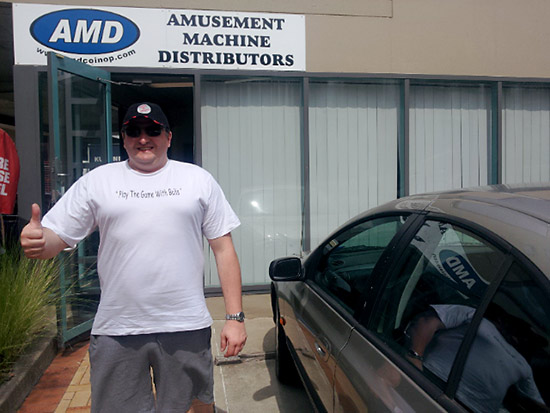 Franck outside AMD Coin-Op