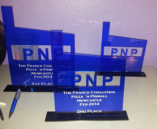 Trophies for the top three