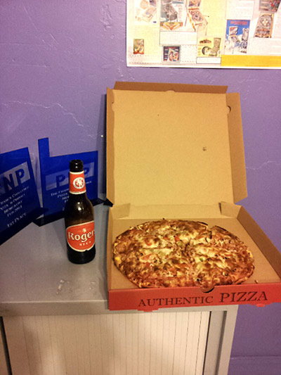 The prefect evening - pinball, beer and pizza