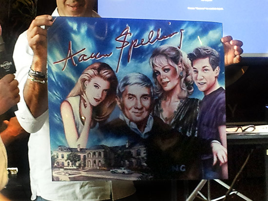 Michael with the Aaron Spelling translite
