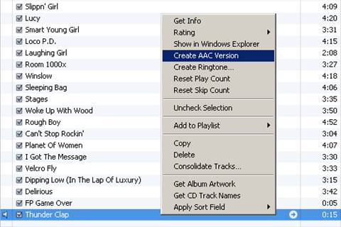 Create AAC version