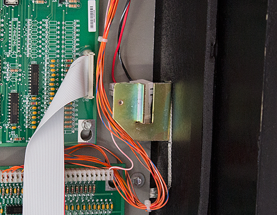 The right-hand mount removed and stowed